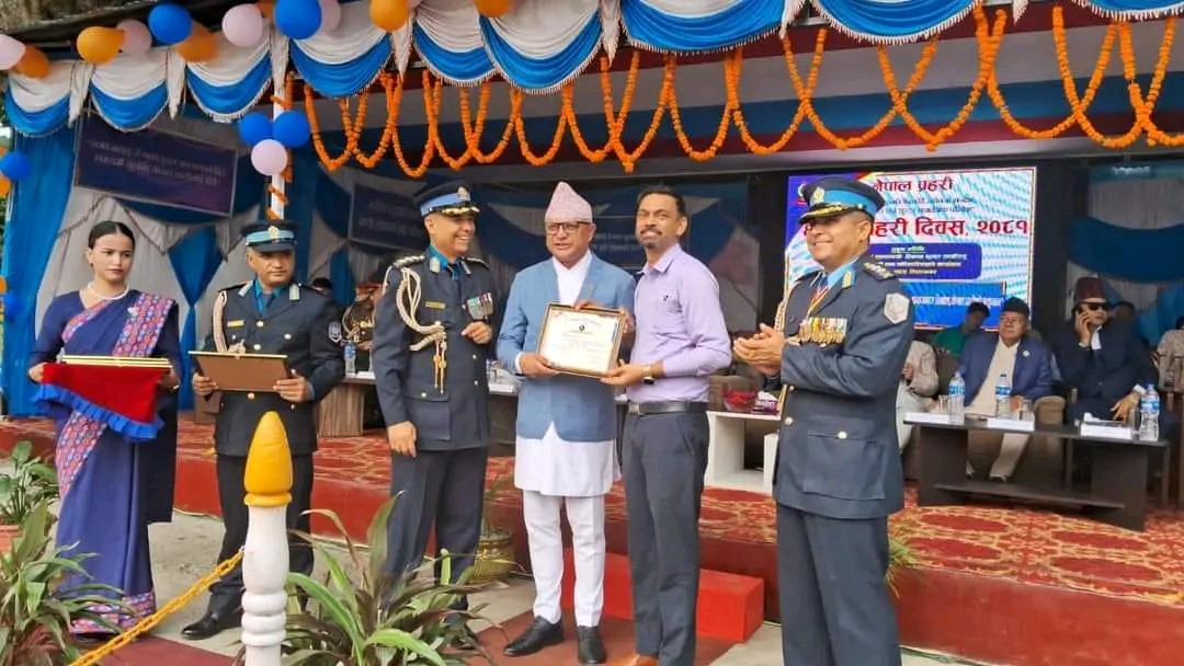 सामाजिक शान्ति र सुरक्षामा योगदान: सत्य प्रकाश लुनिया सम्मानित