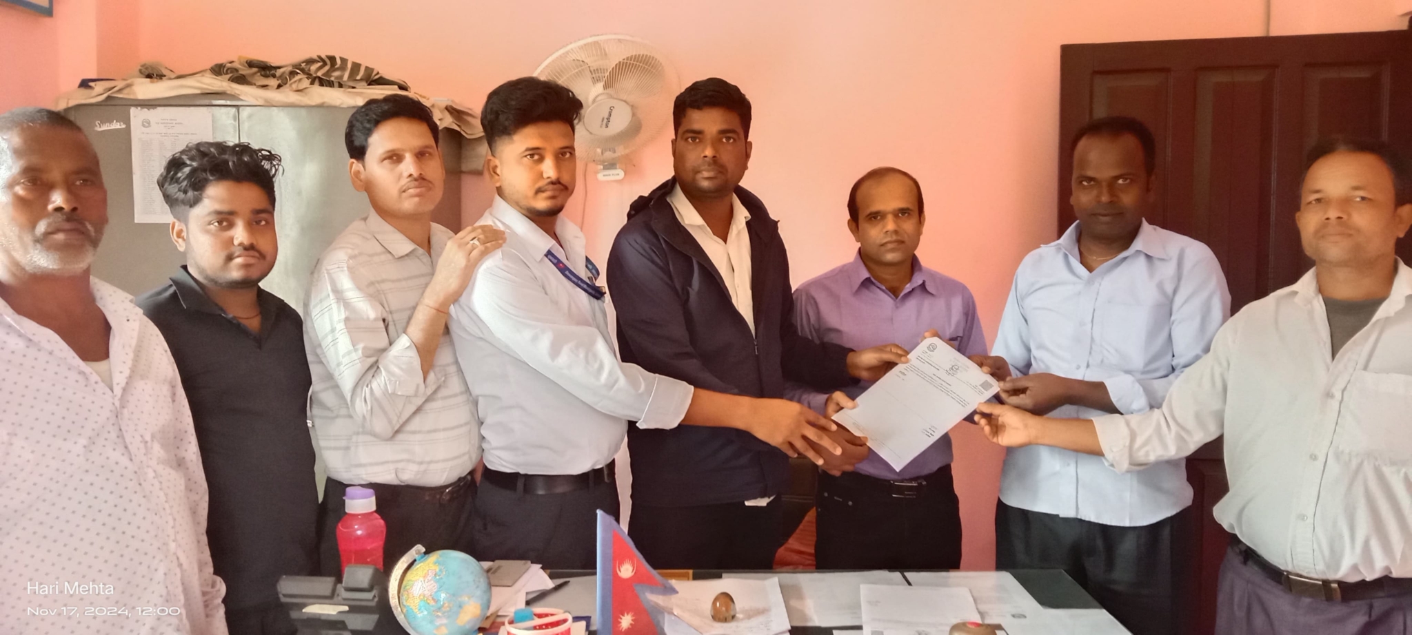 देवानगञ्ज गाउँपालिका वडा नम्बर-६ मा अनलाइन दर्ता चलानी प्रणालीको सुरुवात