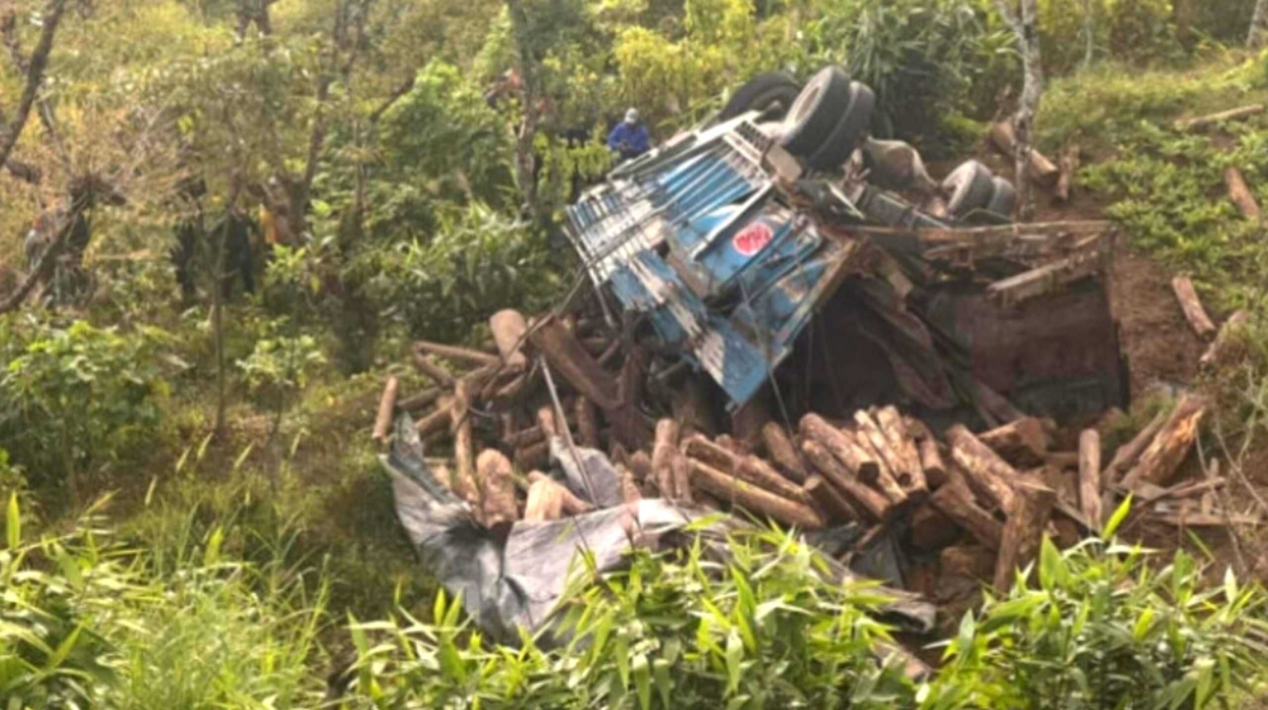 ताप्लेजुङबाट झापा आउँदै गरेको ट्रक दुर्घटना, एकजनाको मृत्यु
