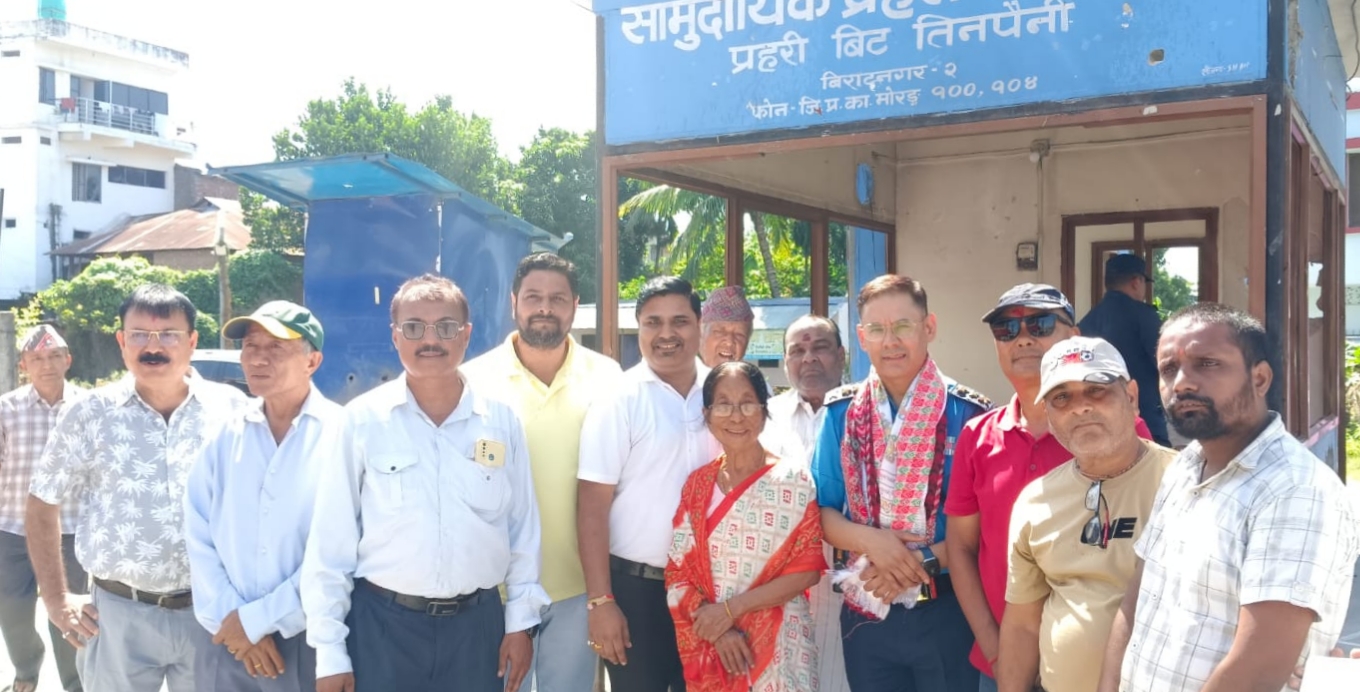 जिल्ला प्रहरी उपरीक्षक कटुवाललाई स्वागत, सामुदायिक क्षतिको निरीक्षण तथा भवन निर्माणबारे छलफल